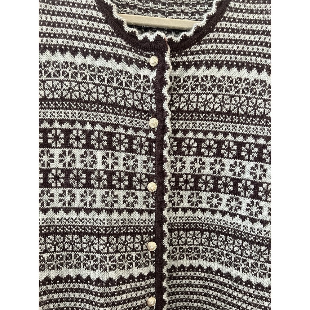 Oleana 100% Alpaca Norwegian Nordic Knit Cardigan - Women's XS - Picture 8 of 9